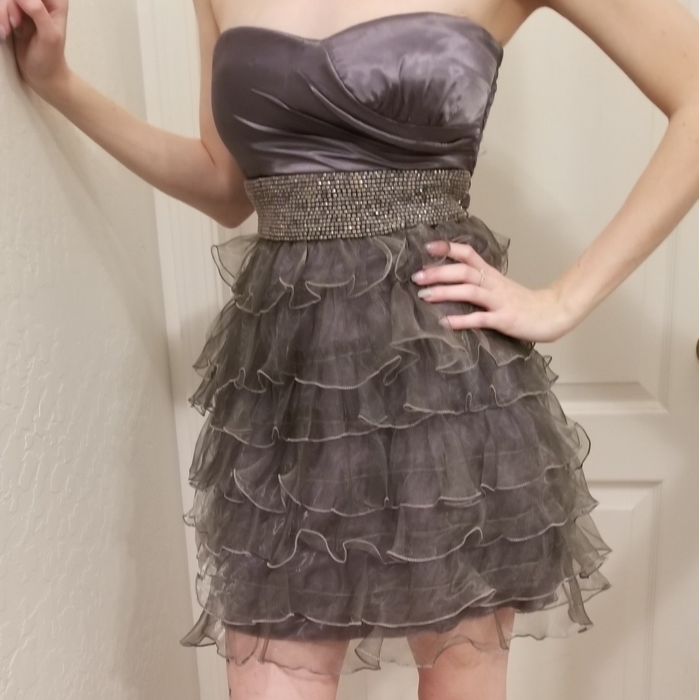 Gray Prom Dress